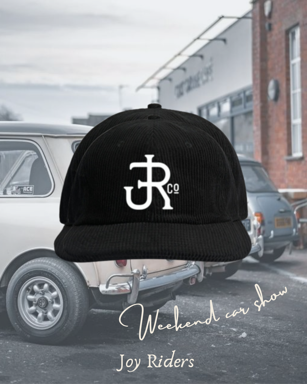 Cord Monogram Cap - Black