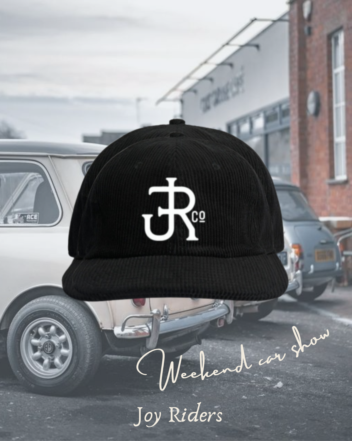 Cord Monogram Cap - Black