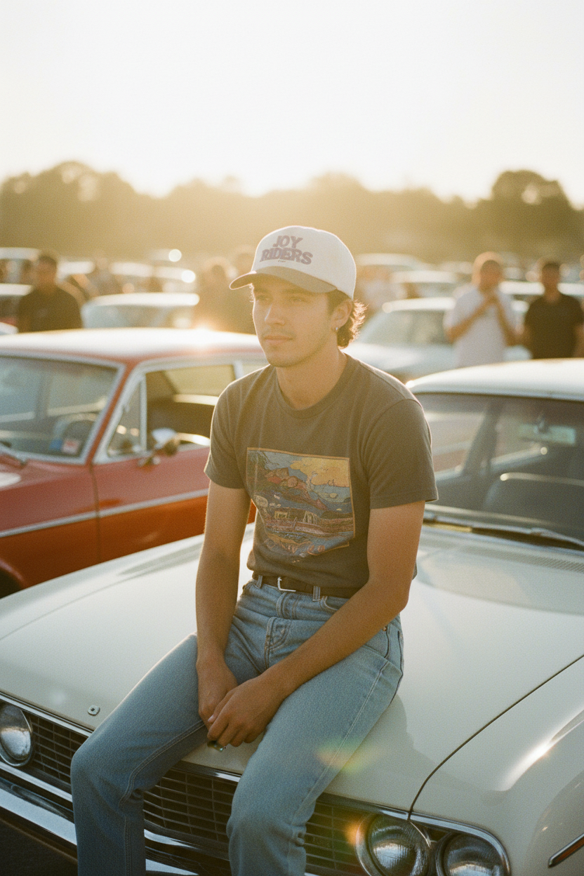 Classic Two Tone Embroidered Cap - Redo